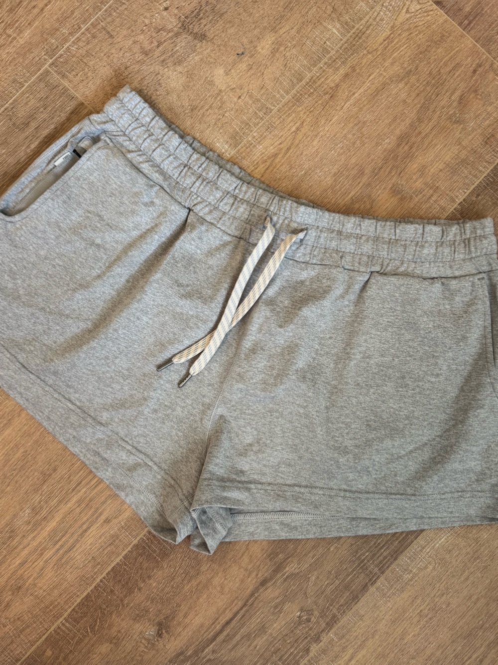 Vuori Heather Gray Athletic Drawstring Shorts